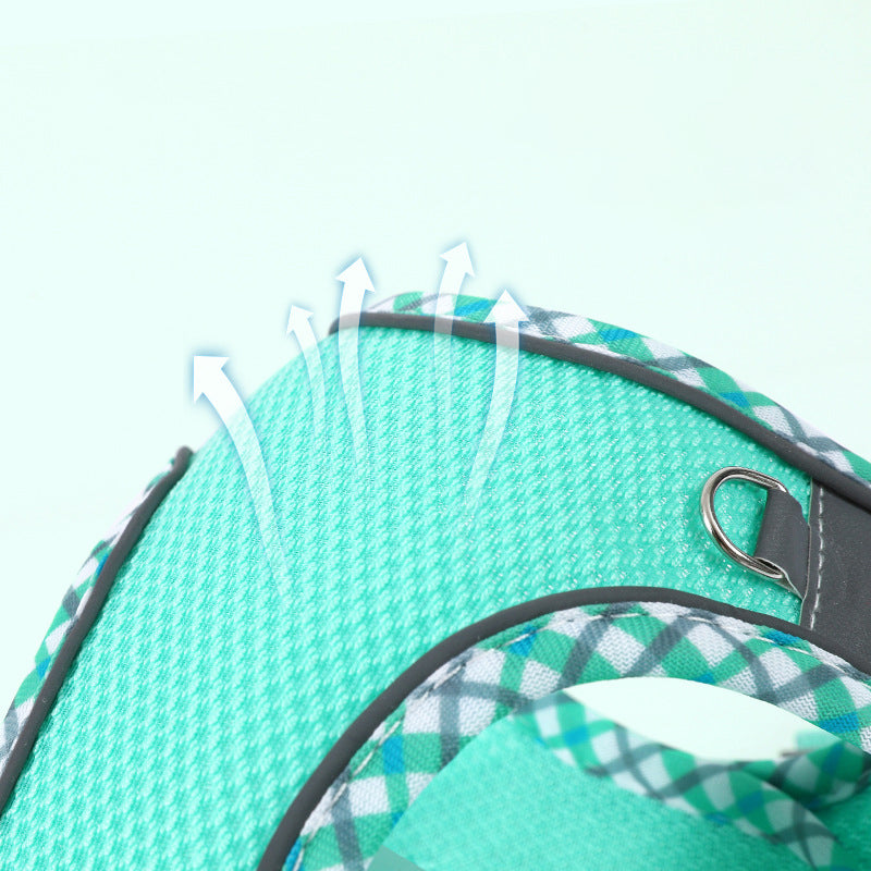 Monty’s Air-Flow No-Pull Reflective Harness & Lead Setick-Release Buckle Reflective Outdoor Pet Vest For Dogs And House Cats