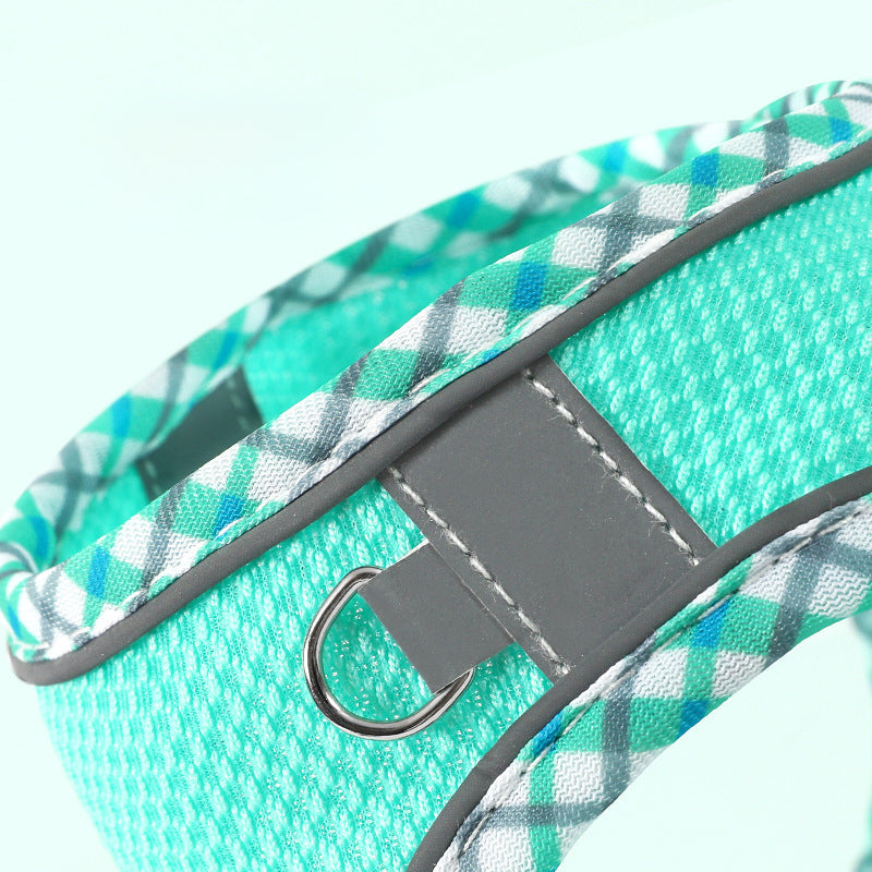 Monty’s Air-Flow No-Pull Reflective Harness & Lead Setick-Release Buckle Reflective Outdoor Pet Vest For Dogs And House Cats