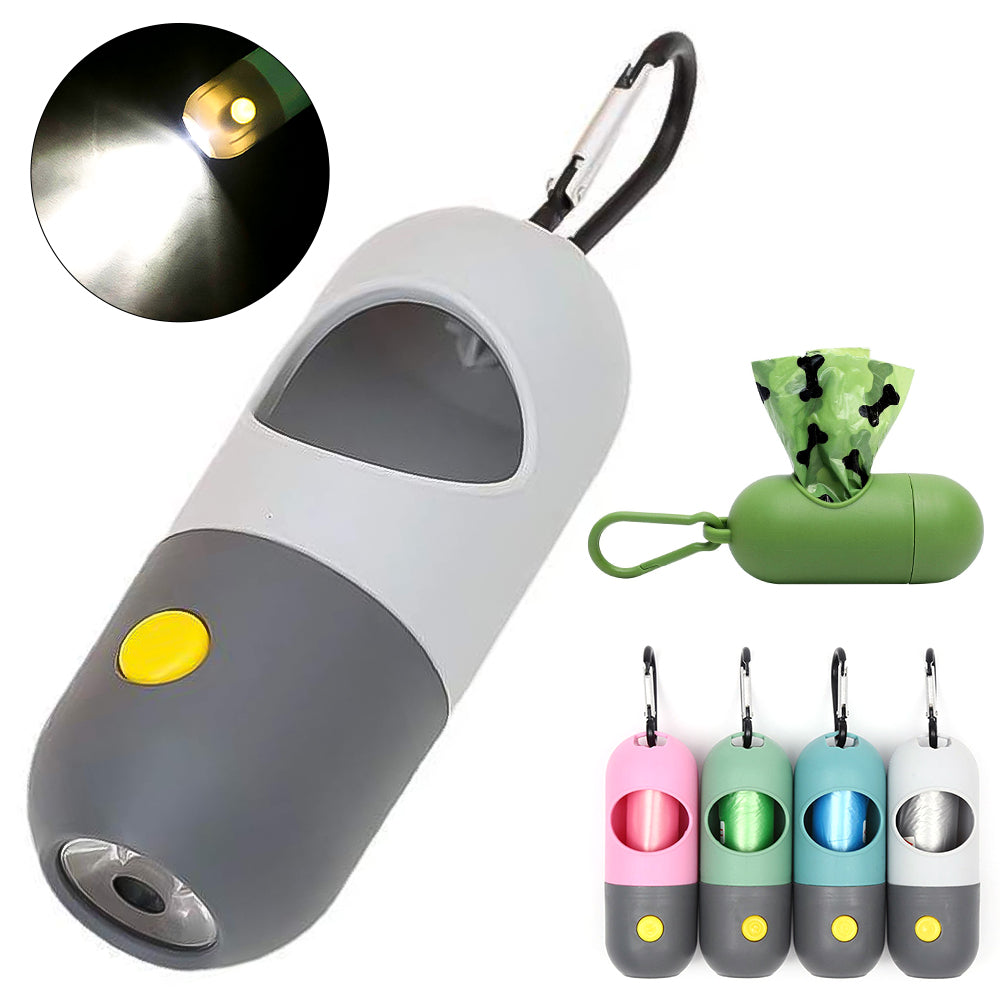 Monty’s Night-Safe LED Waste Bag Dispenser (Winter-Walk Series)